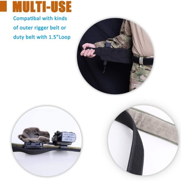 KRYDEX Hook Liner Inner Belt for Duty Belt 1.5" Tactcial Inner Belt Black - Picture 6 of 6